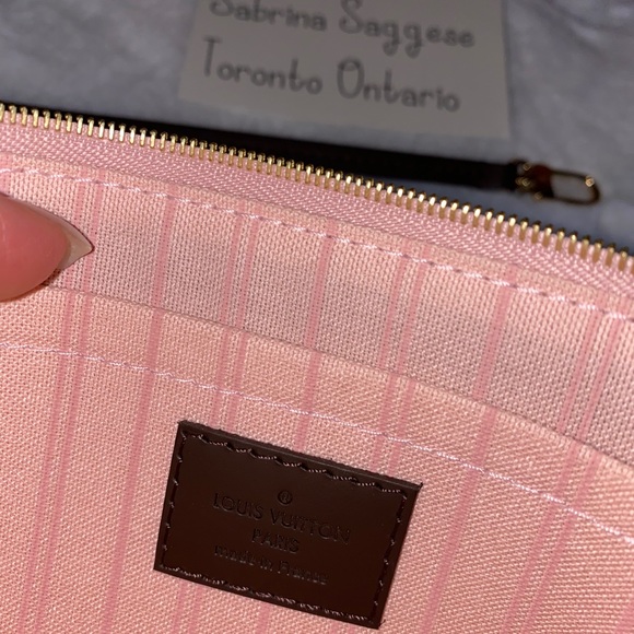 Neverfull Damier Ebene Pouch š - Picture 4 of 7